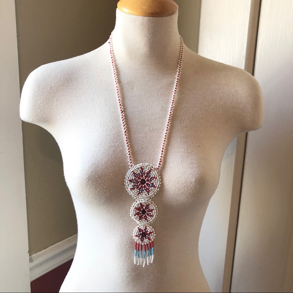 Southwest Sedona AZ Beaded Fringe Necklace 🌵🏜